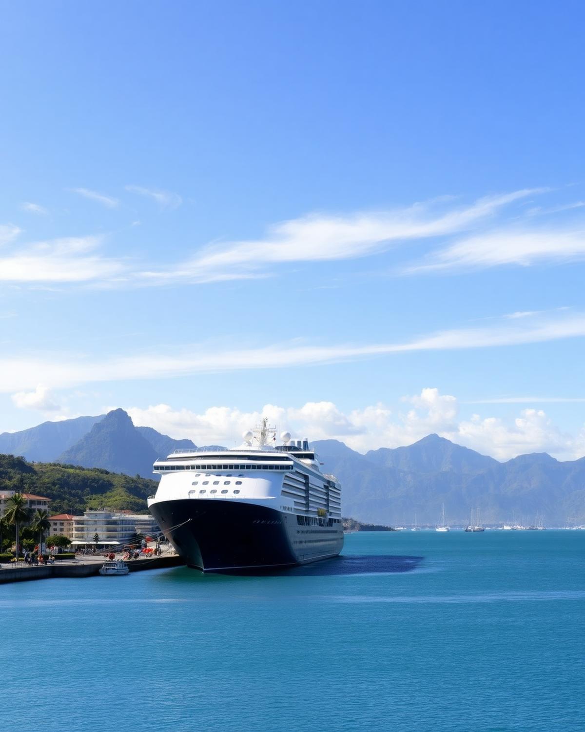 Costa Diadema atracado no porto de Santos